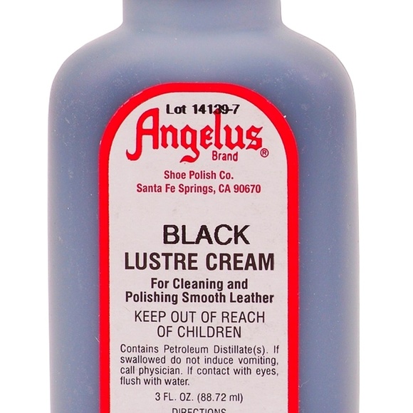 Leather Shoe Boot Clean Polish SHINE KIT Black Lustre Cream + 2 brushes Angelus - Picture 5 of 10